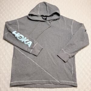 Hoka One One Mens Size L All Day Pullover Hoodie Sweater Running Hike Gray Gym